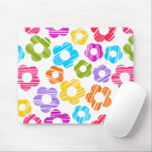 Mooie kleurrijke bloemige vrolijke bloempatroon muismat (Met muis)