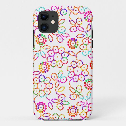 Mooie kleurrijke bloempatroon Case-Mate iPhone case (Achterkant)