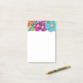 Mooie Kleurrijke Bloempatroon Post-it® Notes (Op bureau)