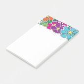 Mooie Kleurrijke Bloempatroon Post-it® Notes (Schuin)