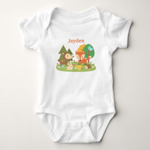 Mooie Kleurrijke Bosdieren Voor Baby's Romper