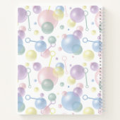 Mooie Kleurrijke Bubbel Patronen Met Monogram Notitieboek (Achterkant)
