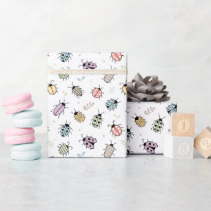 Mooie Kleurrijke Bugs Patroon Cadeaupapier