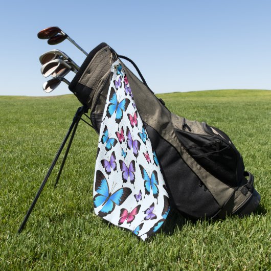 Mooie, kleurrijke Butterflies Golfhanddoek (Groen)