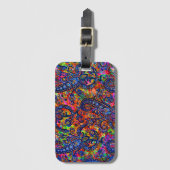 Mooie kleurrijke chakra patroon chequeboekhoes bagagelabel (Voorkant (verticaal))