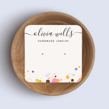 Mooie Kleurrijke Confetti Oorbel Sieraden Vierkant