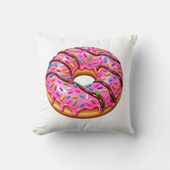 Mooie Kleurrijke Donut Ontwerp Kussen (Voorkant)
