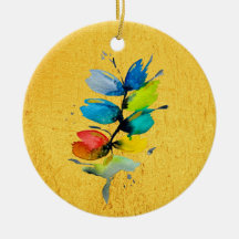 Mooie, kleurrijke, dunne waterverf bloem