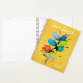 Mooie, kleurrijke, dunne waterverf bloem planner (Display)