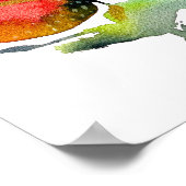 Mooie, kleurrijke, dunne waterverf bloem poster (Hoek)