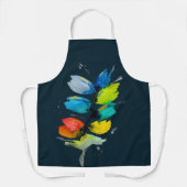 Mooie, kleurrijke, dunne waterverf bloem schort (Voorkant)