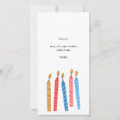 Mooie Kleurrijke Eenvoudige Moderne Verjaardagskaa (Achterkant)