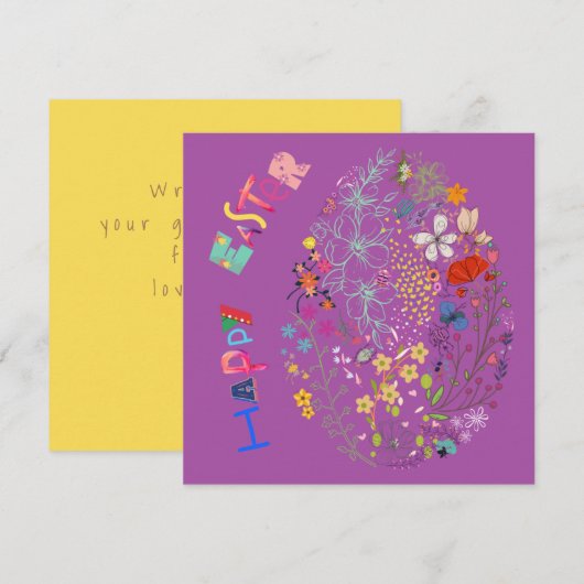 Mooie, kleurrijke Eieren-rooster-Kaart (Voorkant / Achterkant)