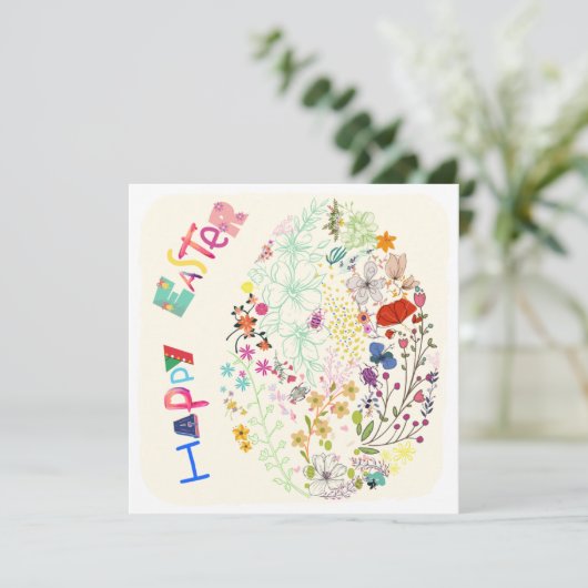 Mooie, kleurrijke Eieren-rooster-Kaart (Staand voorkant)