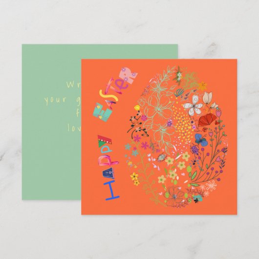 Mooie, kleurrijke Eieren-rooster-Kaart (Voorkant / Achterkant)