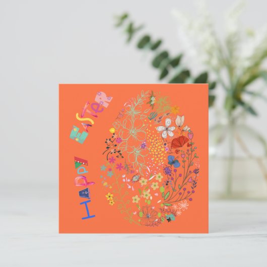 Mooie, kleurrijke Eieren-rooster-Kaart (Staand voorkant)