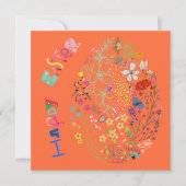 Mooie, kleurrijke Eieren-rooster-Kaart (Voorkant)