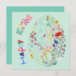 Mooie, kleurrijke Eieren-rooster-Kaart