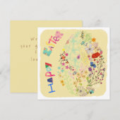 Mooie, kleurrijke Eieren-rooster-Kaart (Voorkant / Achterkant)