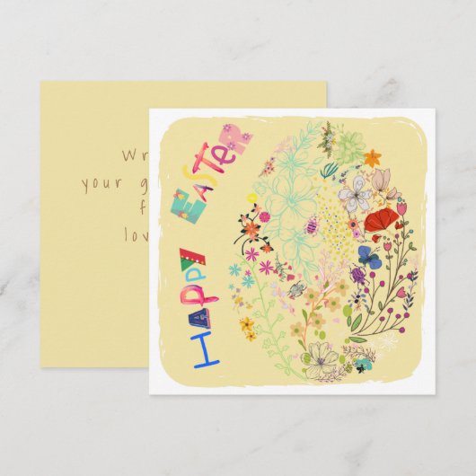 Mooie, kleurrijke Eieren-rooster-Kaart (Voorkant / Achterkant)