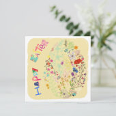 Mooie, kleurrijke Eieren-rooster-Kaart (Staand voorkant)