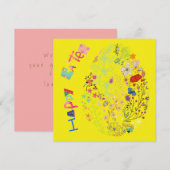 Mooie, kleurrijke Eieren-rooster-Kaart (Voorkant / Achterkant)