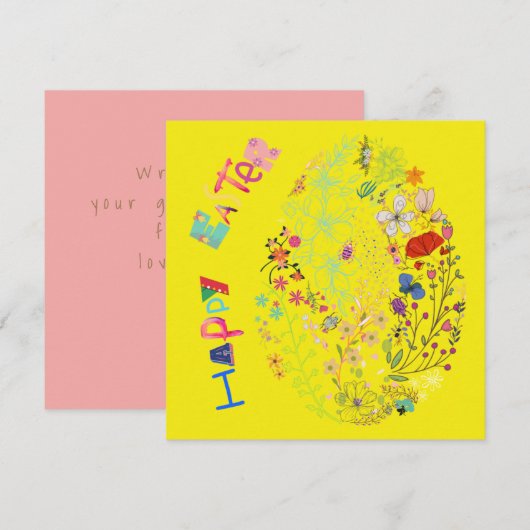 Mooie, kleurrijke Eieren-rooster-Kaart (Voorkant / Achterkant)