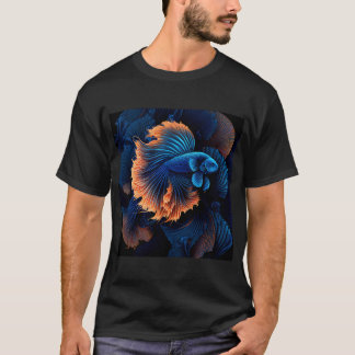 Mooie Kleurrijke Elegante Vis Ontwerp T-shirt