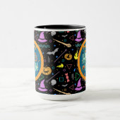 Mooie kleurrijke enge Halloween patronen Mok (Midden)