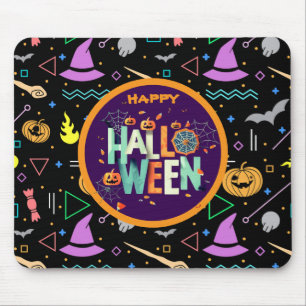 Mooie kleurrijke enge Halloween patronen Muismat