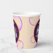 Mooie kleurrijke enge Halloween patronen Papieren Bekers (Rechts)