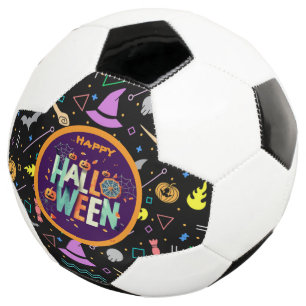Mooie kleurrijke enge Halloween patronen Voetbal
