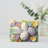 Mooie kleurrijke feestelijke paascollage briefkaart (Staand voorkant)