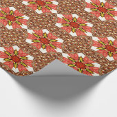 Mooie kleurrijke flora hartnaadloze ster. cadeaupapier (Hoek)