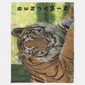 Mooie, kleurrijke foto Tiger Fleece Deken (Voorkant)