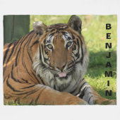 Mooie, kleurrijke foto Tiger Fleece Deken (Voorkant (Horizontaal))