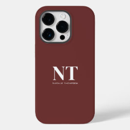 Mooie kleurrijke, gemonocenteerde bruine kleur Case-Mate iPhone 14 pro hoesje