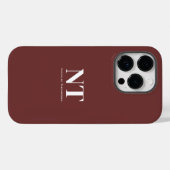 Mooie kleurrijke, gemonocenteerde bruine kleur Case-Mate iPhone case (Achterkant (horizontaal))