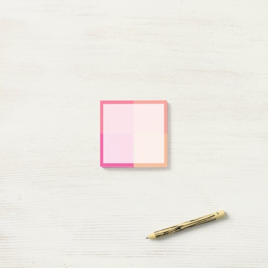 Mooie kleurrijke geometrische combinatie van elega post-it® notes (Op bureau)