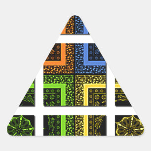 Mooie kleurrijke geruite geometrische strepen sticker