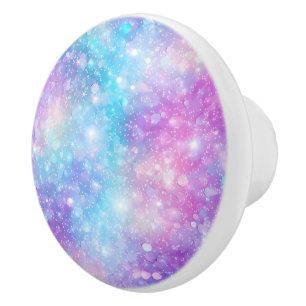 Mooie Kleurrijke Glitterende Achtergrond Keramische Knop