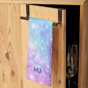 Mooie Kleurrijke Glitterende Iriserende Achtergron Theedoek