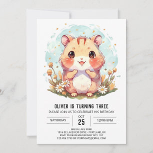 Mooie Kleurrijke Hamster Verjaardag Kaart