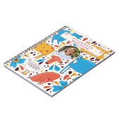 Mooie Kleurrijke Handgetekende Dieren Aangepaste N Notitieboek (Linkerzijde)