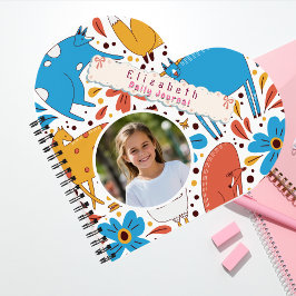 Mooie Kleurrijke Handgetekende Dieren Aangepaste N Notitieboek