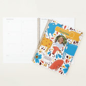 Mooie Kleurrijke Handgetekende Dieren Aangepaste N Planner (Display)