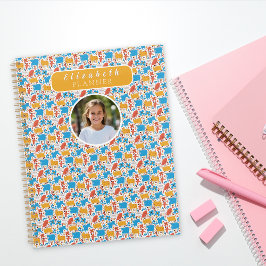 Mooie Kleurrijke Handgetekende Dieren Aangepaste N Planner