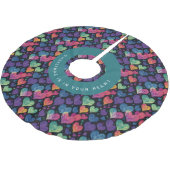 Mooie Kleurrijke Hart Kerst Waterverf Kerstboom Rok (Gekanteld)