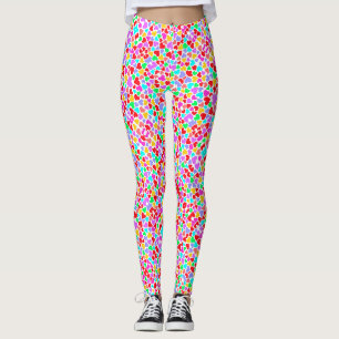 Mooie kleurrijke hart patronen leggings