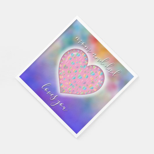 Mooie Kleurrijke Hartpatroon Servetten (Hoek)